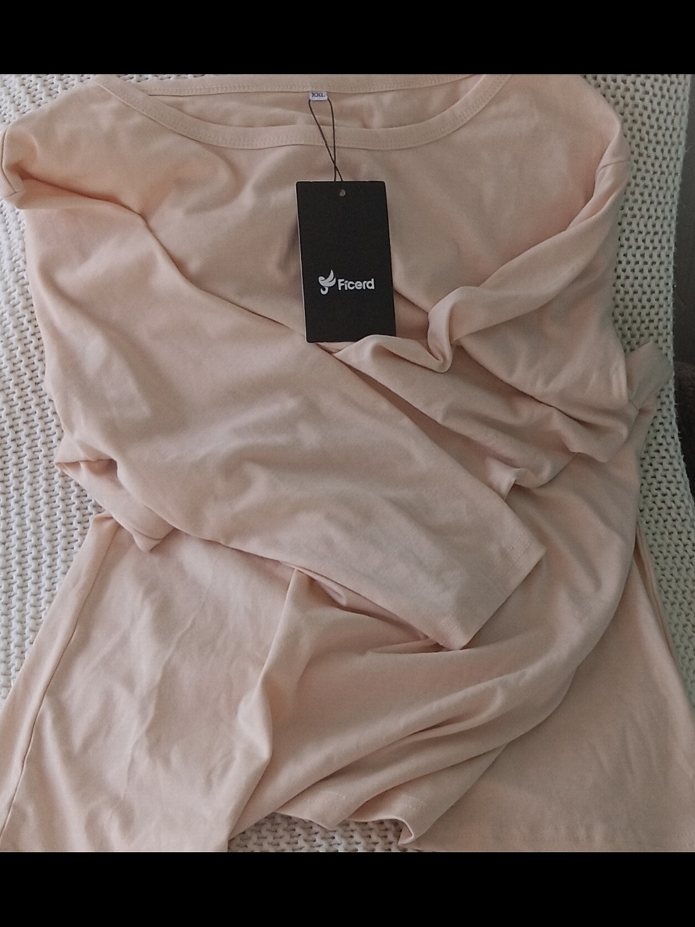 Ficerd Soft Light Pink Long Sleeve Top